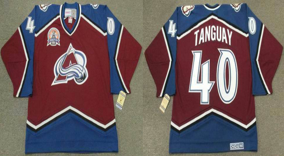 2019 Men Colorado Avalanche #40 Tanguay red CCM NHL jerseys